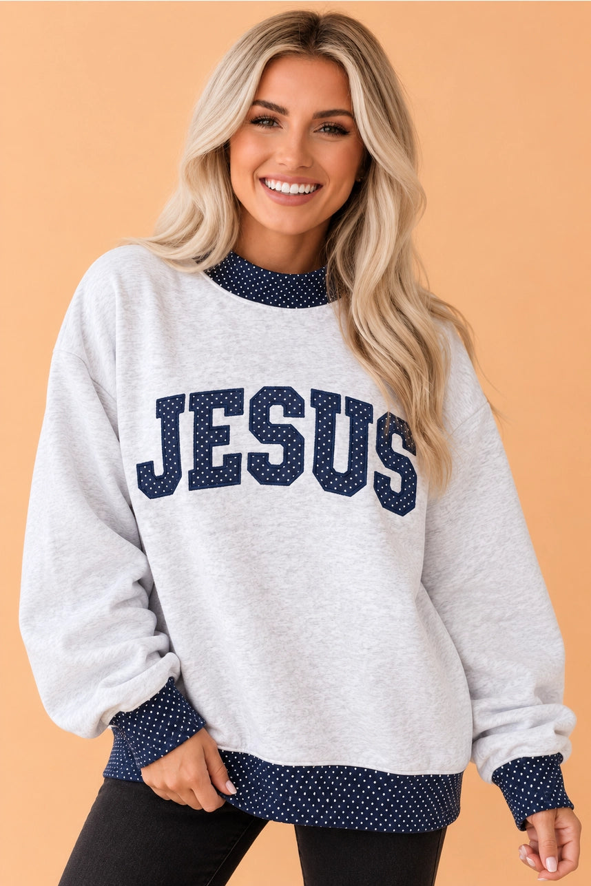 Jesus Polka Dot Sweatshirt