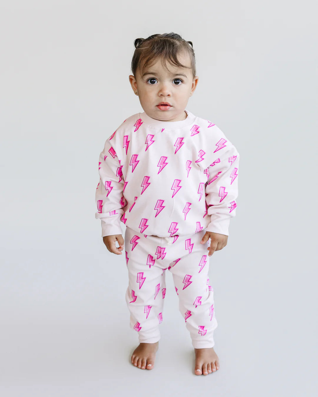 Pink Bolts Jogger Set