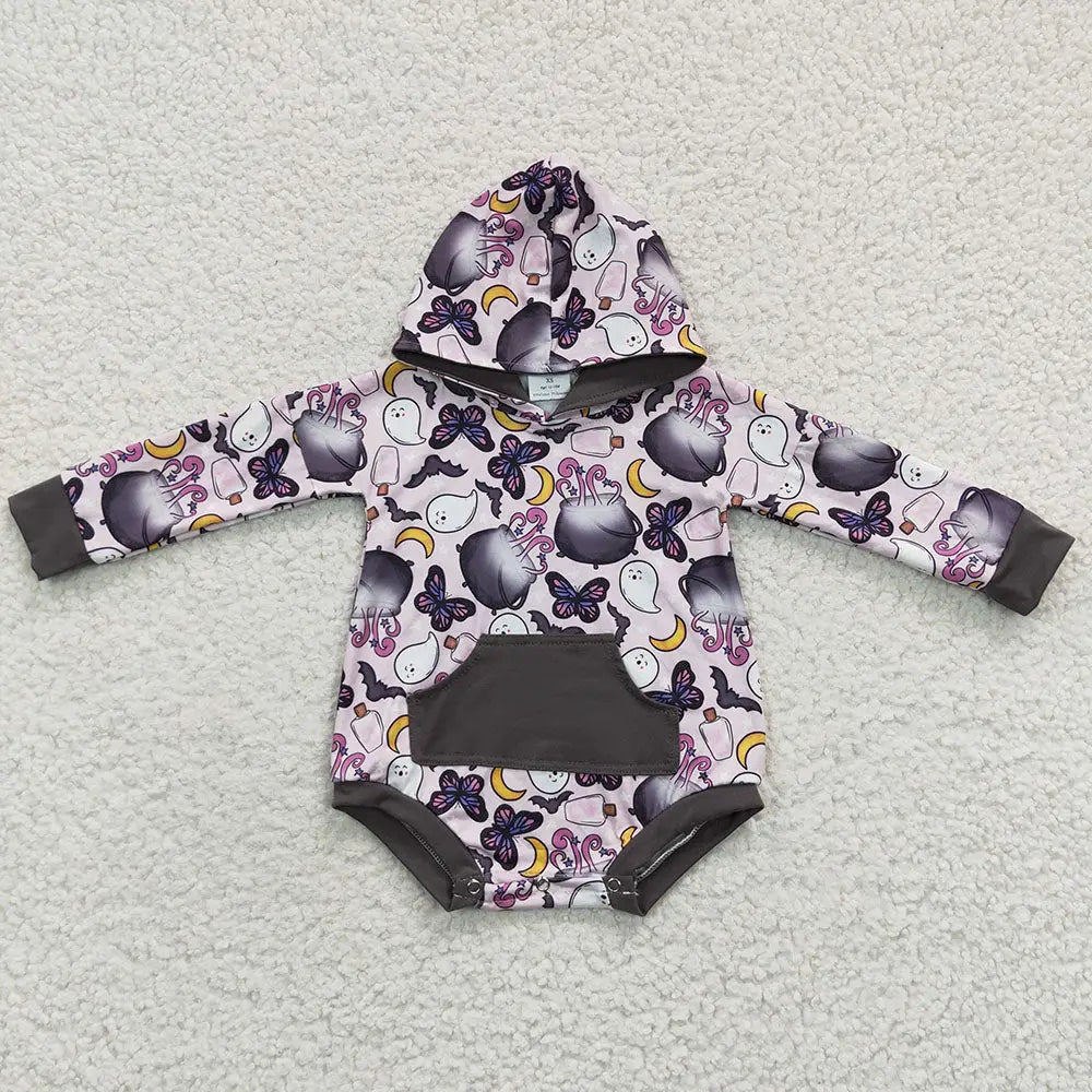 Butterfly Cauldrons Hooded Bubble Romper