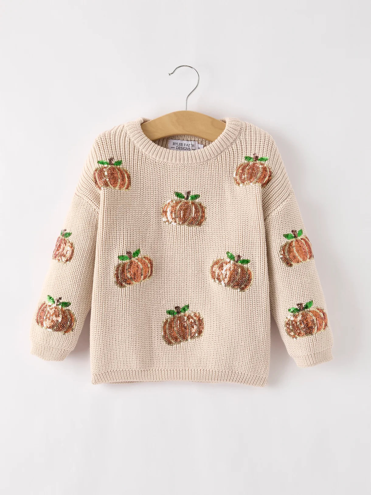 Pumpkin Sequin Sweater