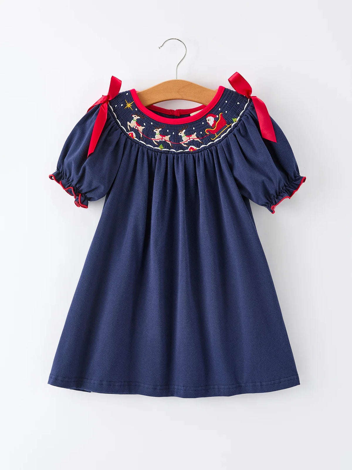 Santa's Sleigh Smocked Dress