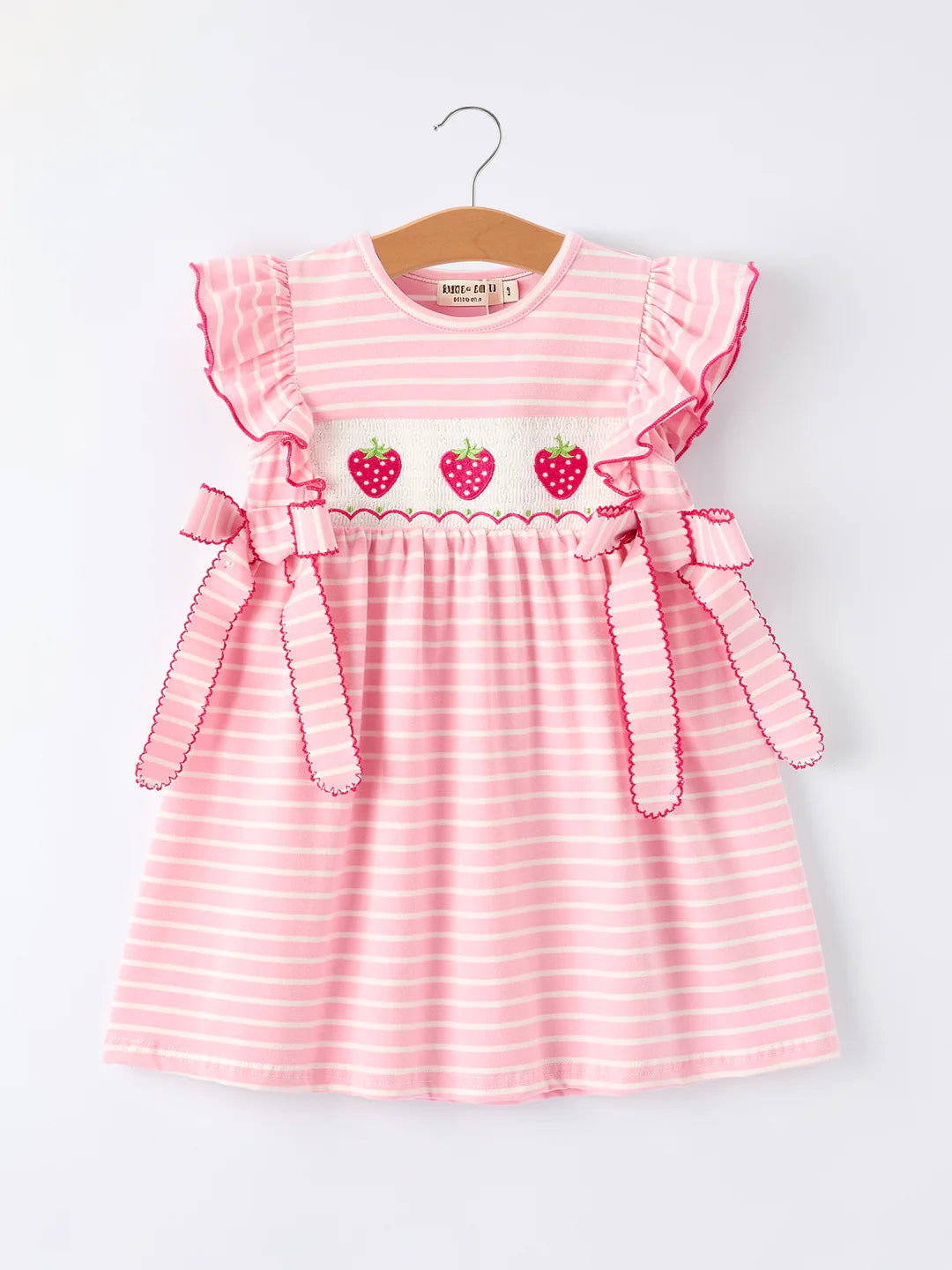 Striped Strawberry Smocked Dress