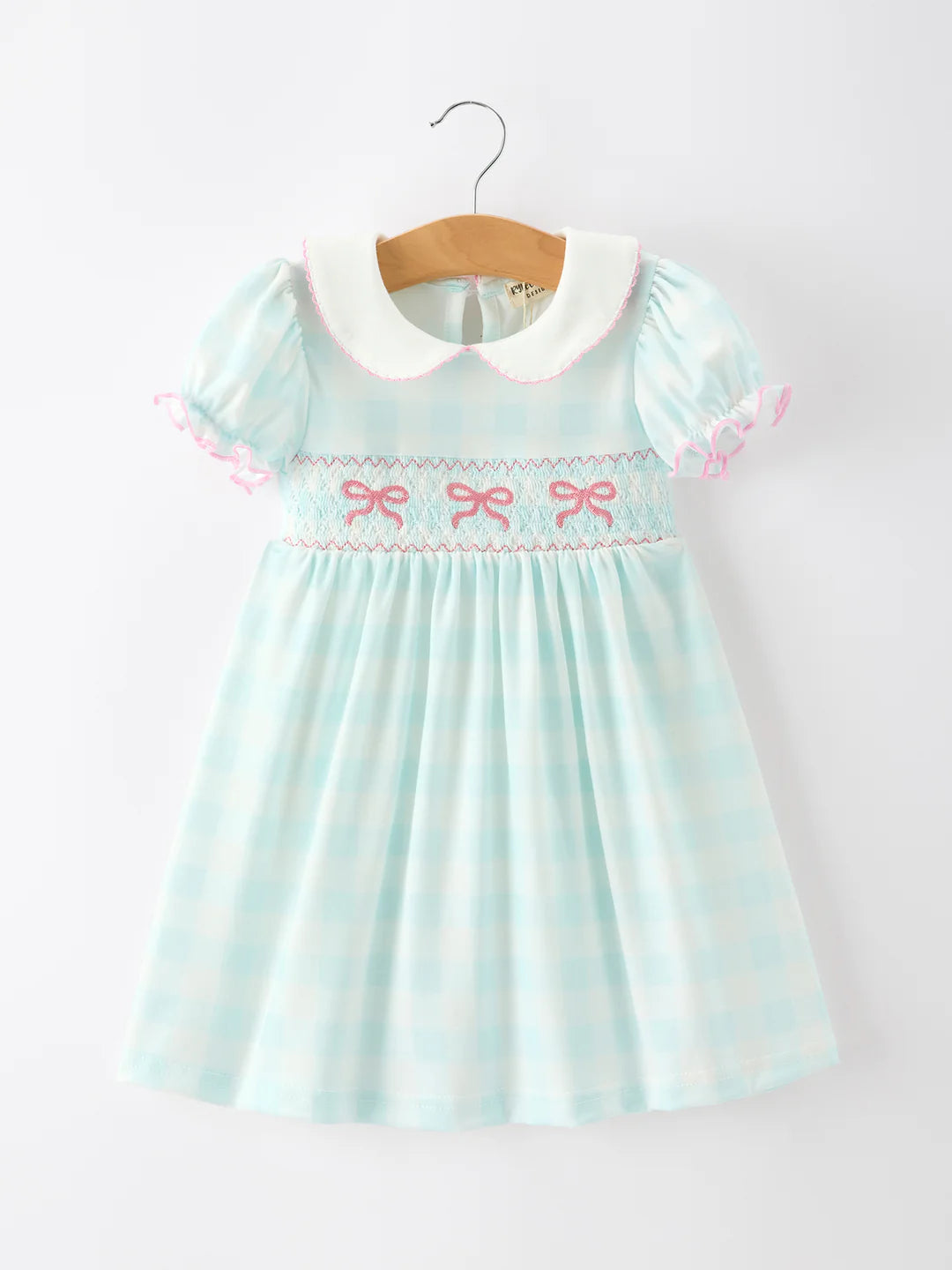 Mint Bows Smocked Dress