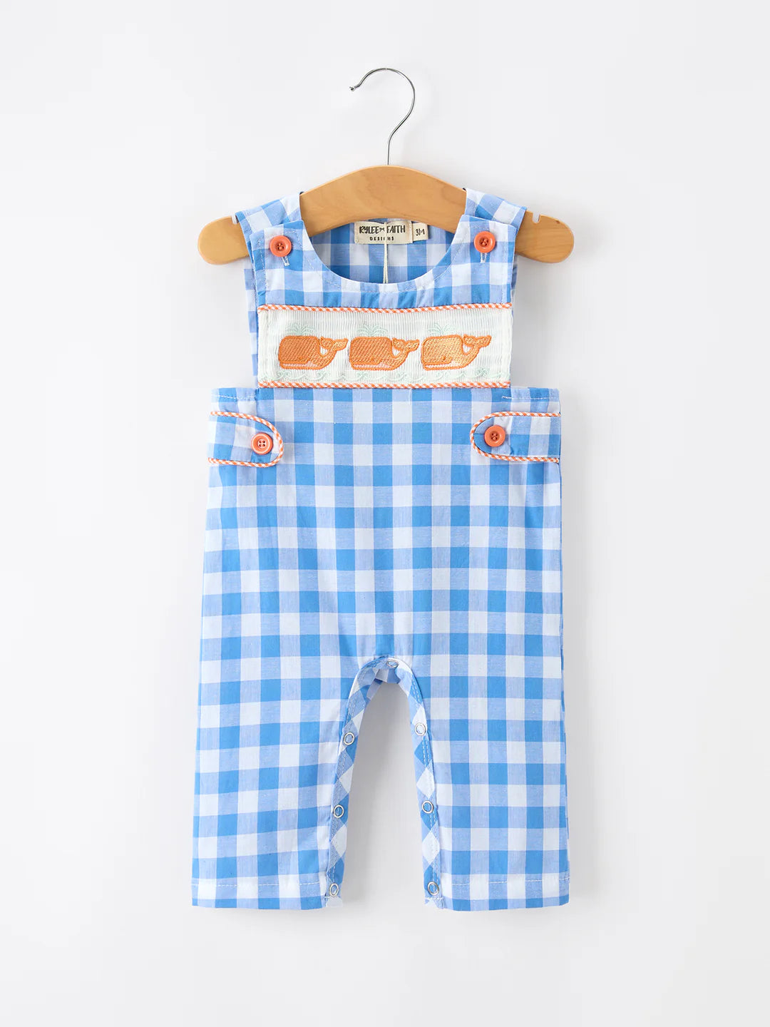Orange Whale Smocked Jumper