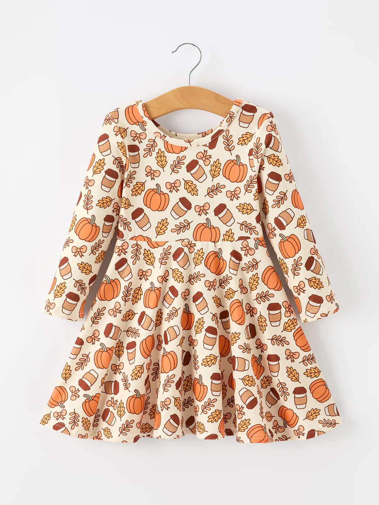 Pumpkin Spice Latte Twirl Dress