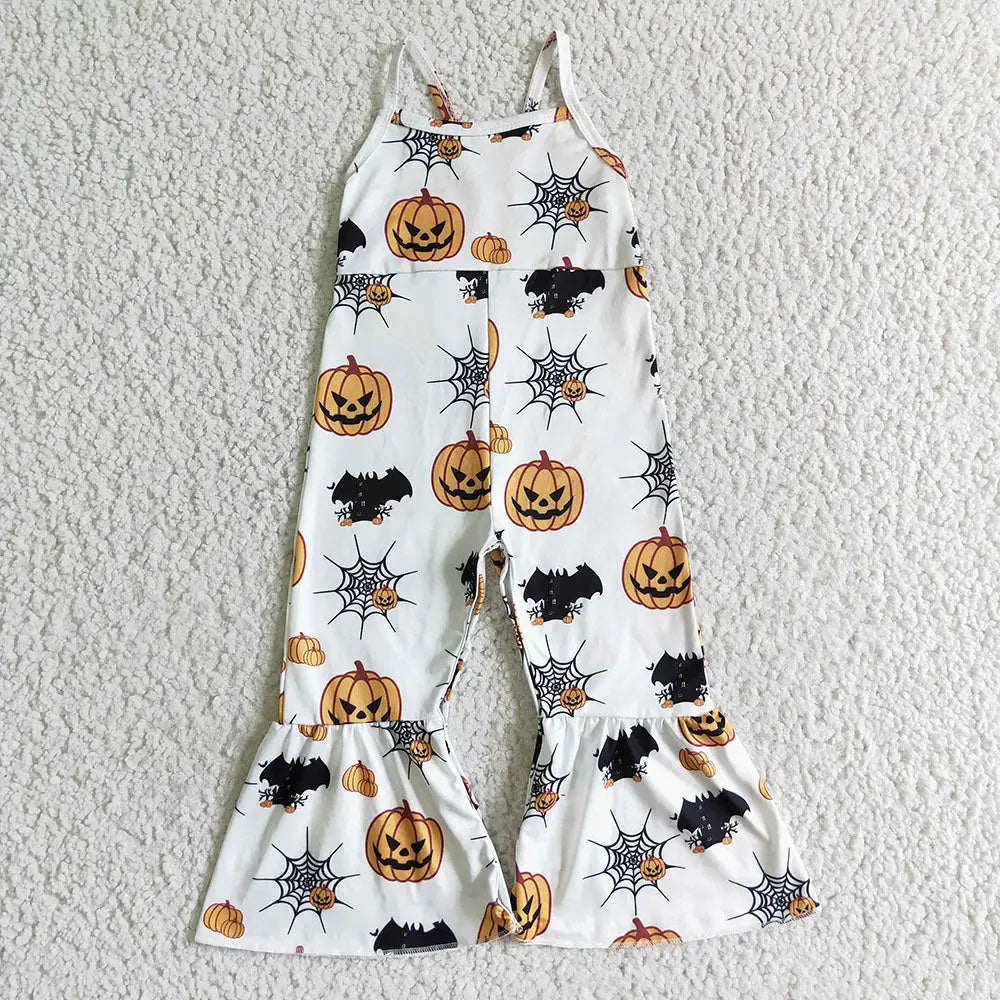 Spiderwebs & Pumpkin Jumpsuit