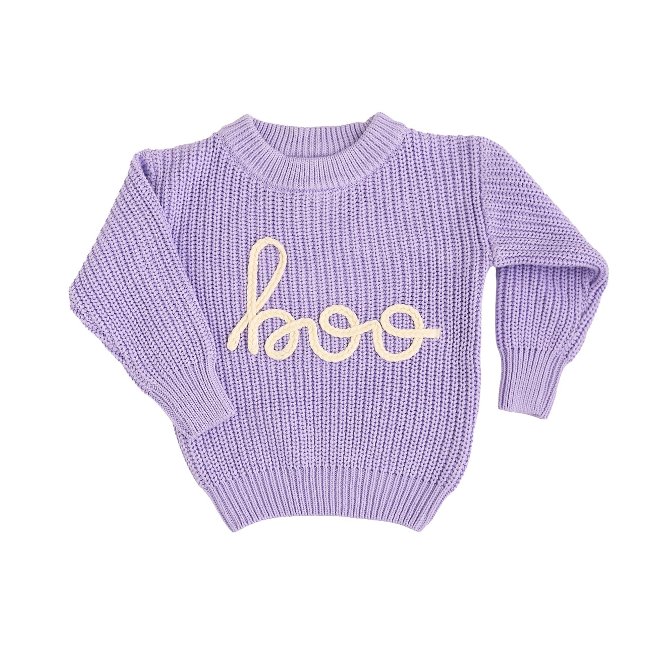 Boo Purple Knit Sweater