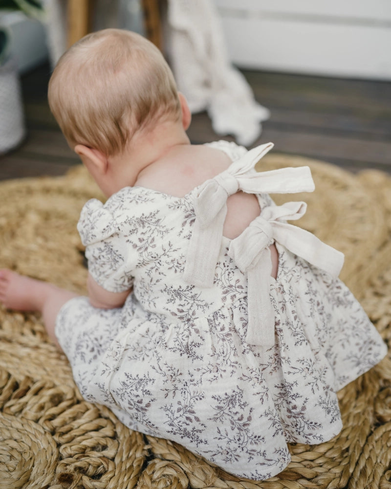 Wisteria Smoke Bow-Back Top & Bloomers
