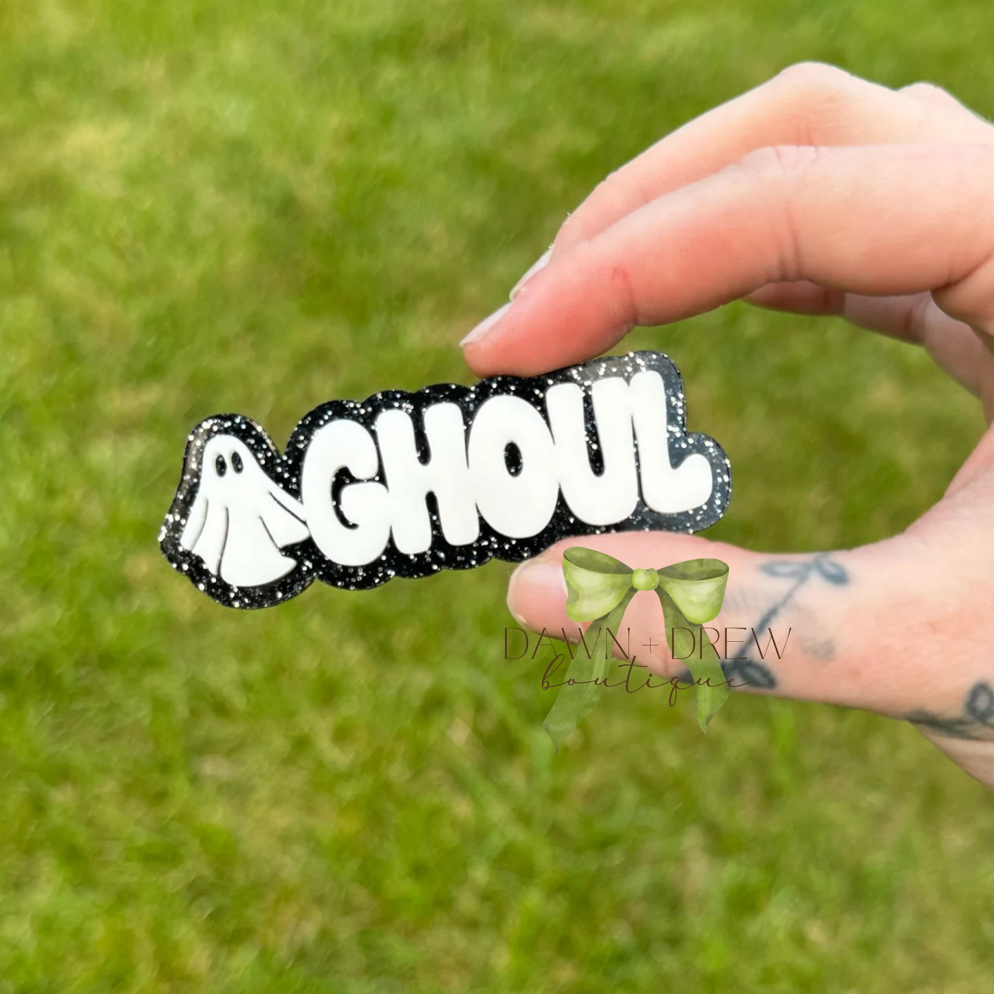 Ghost Name Hair Clip