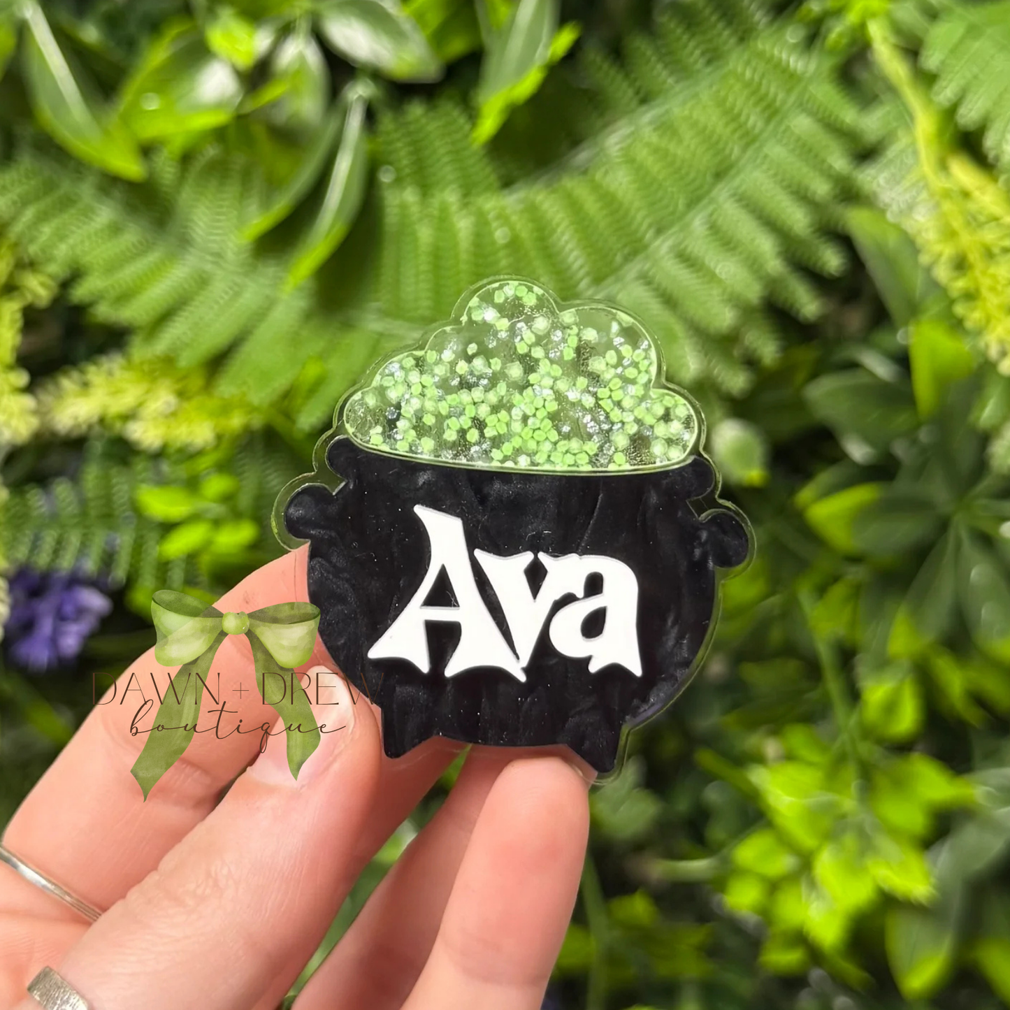 Glow in the Dark Cauldron Hair Clip