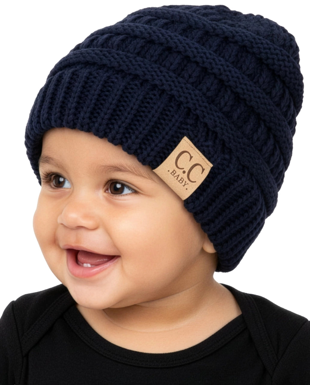 Infant Ribbed Beanie - Navy
