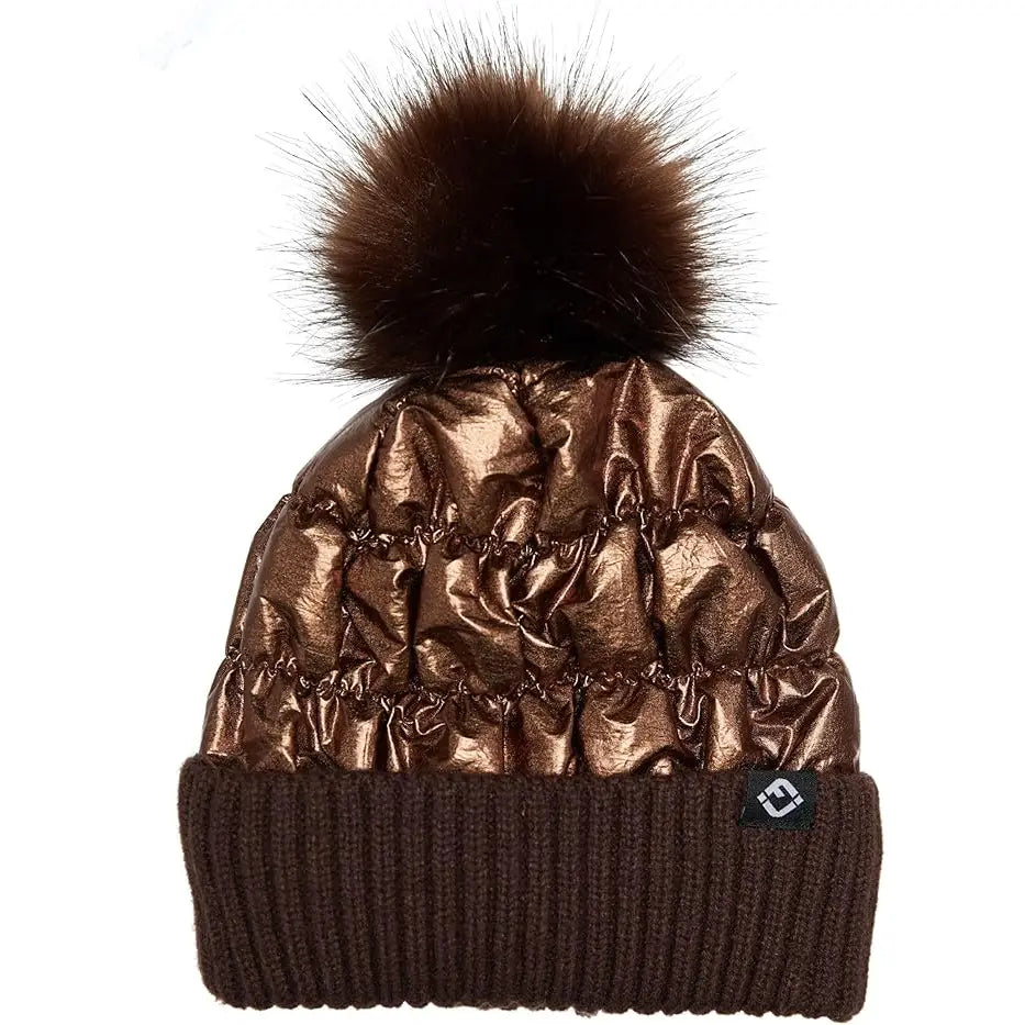 Toddler/Kids Puffer Pom Beanie - Bronze