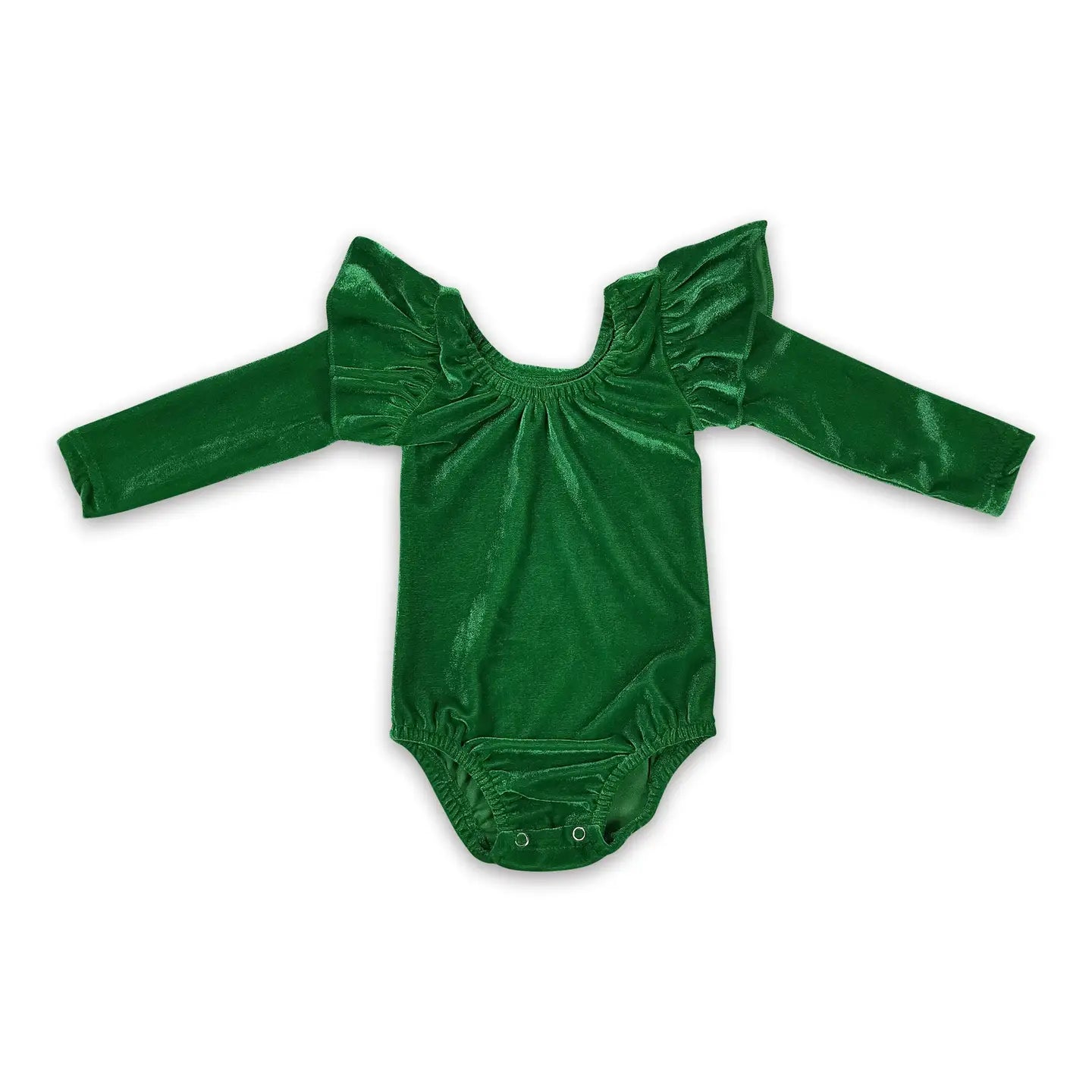 Green Velvet Romper