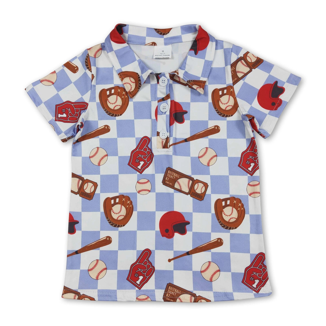Checkered Baseball Polo