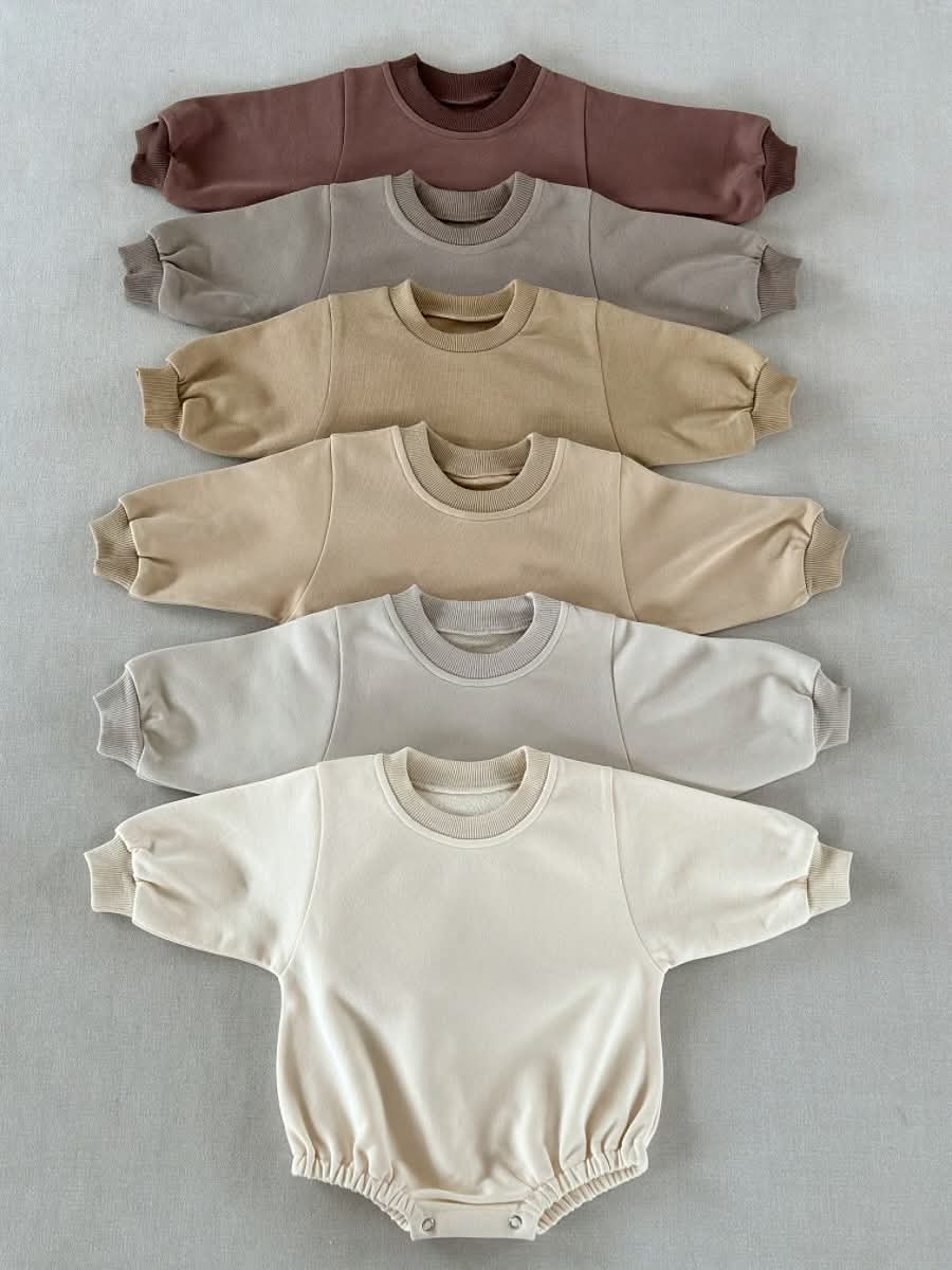 Custom Embroidered Sweater Bubble Romper