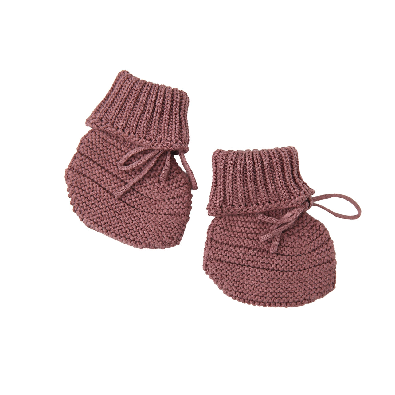 Mauve Knit Booties