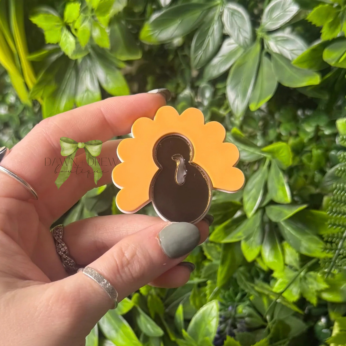 Mirror Turkey Hair Clip