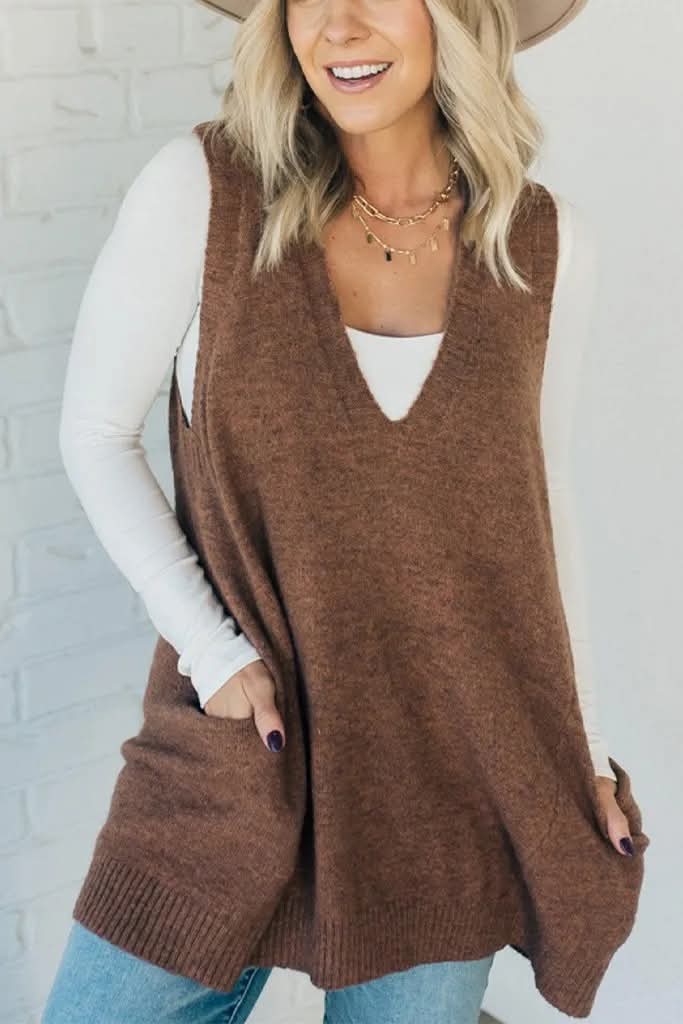 Ladies Sweater Vest Tunic