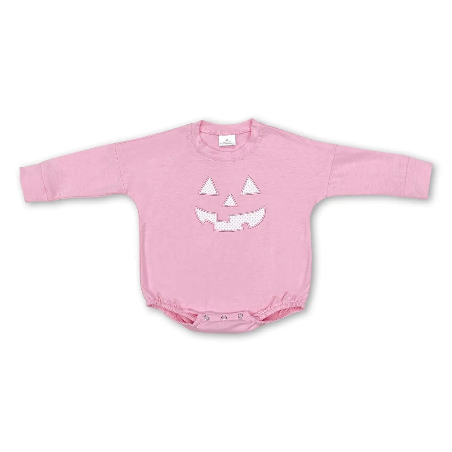 Pink Jack O'Lantern Bubble Romper