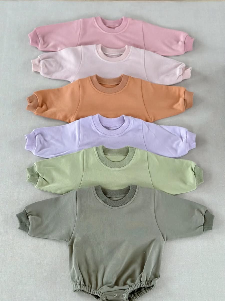 Custom Embroidered Sweater Bubble Romper