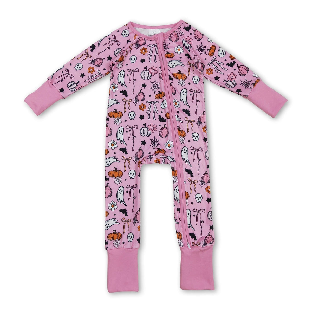 Pink Pumpkin Ghost Bows Zippie