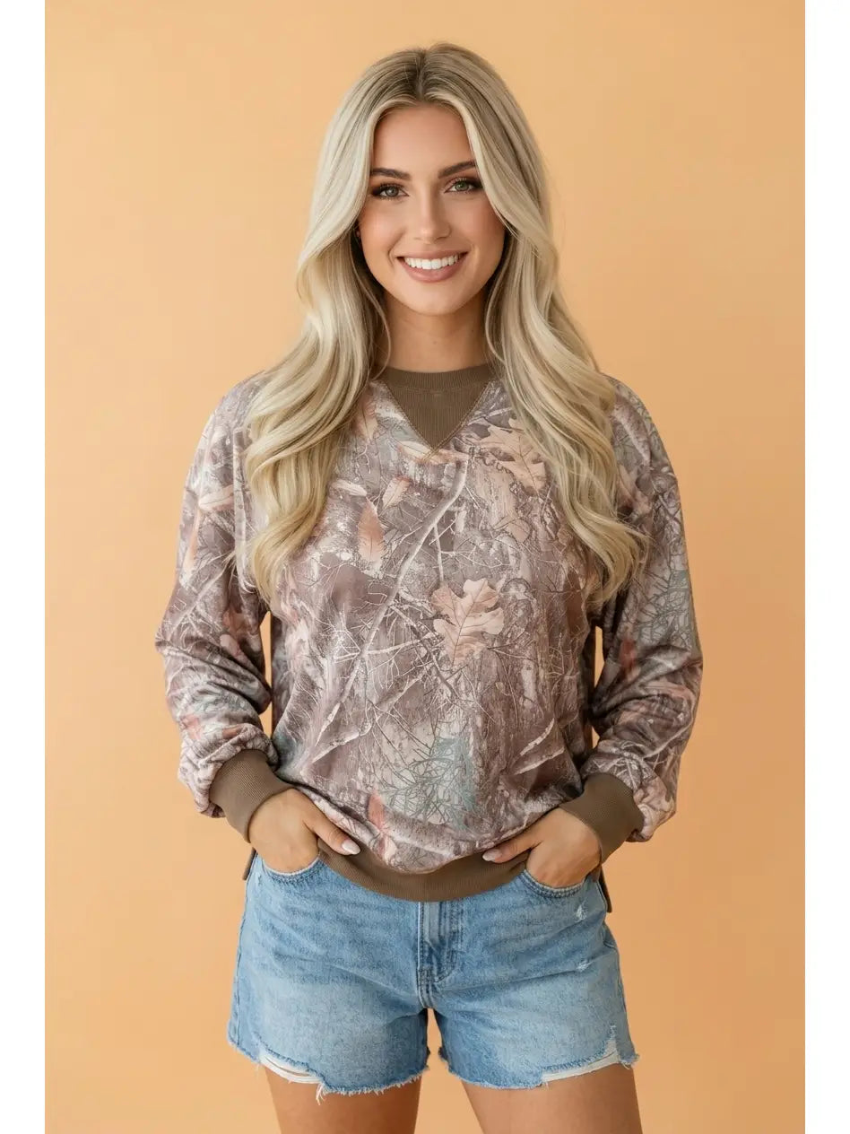 Baggy Camo Pullover Sweatshirt