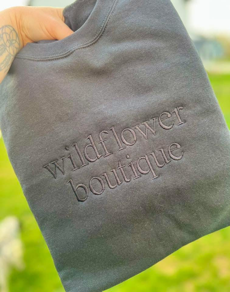 Custom Sayings Embroidered Sweatshirt