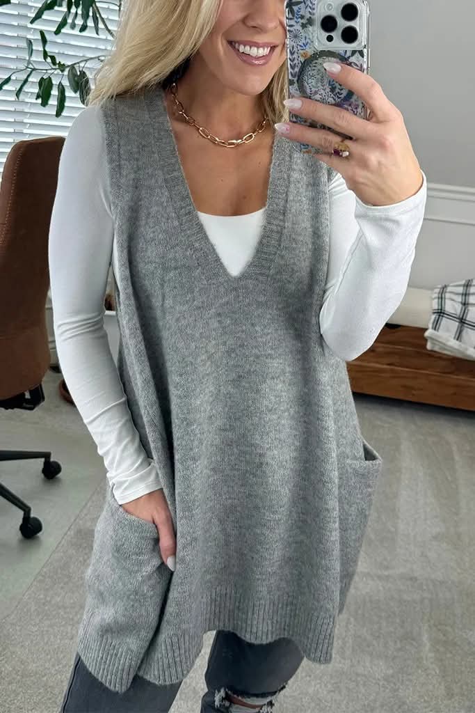 Ladies Sweater Vest Tunic