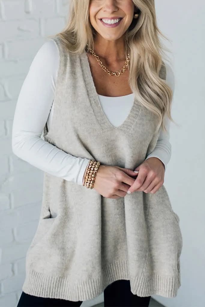 Ladies Sweater Vest Tunic