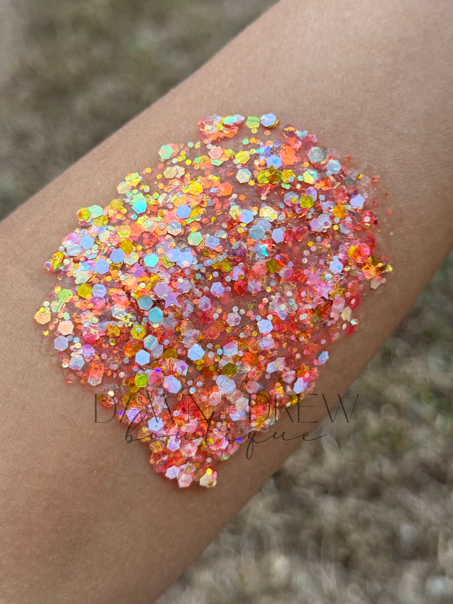 HAIR GLITTER: Candy Corn