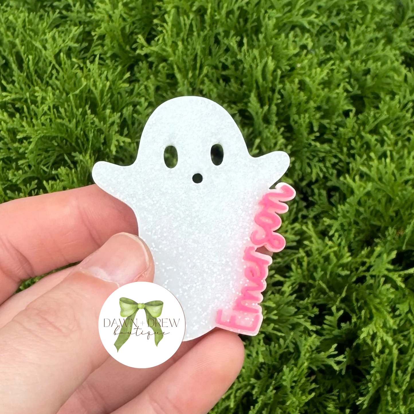 Glitter Ghost Hair Clip