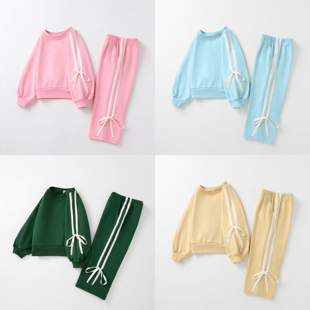 Bow Trim Sweatshirt & Pants - CLOSES 10/20