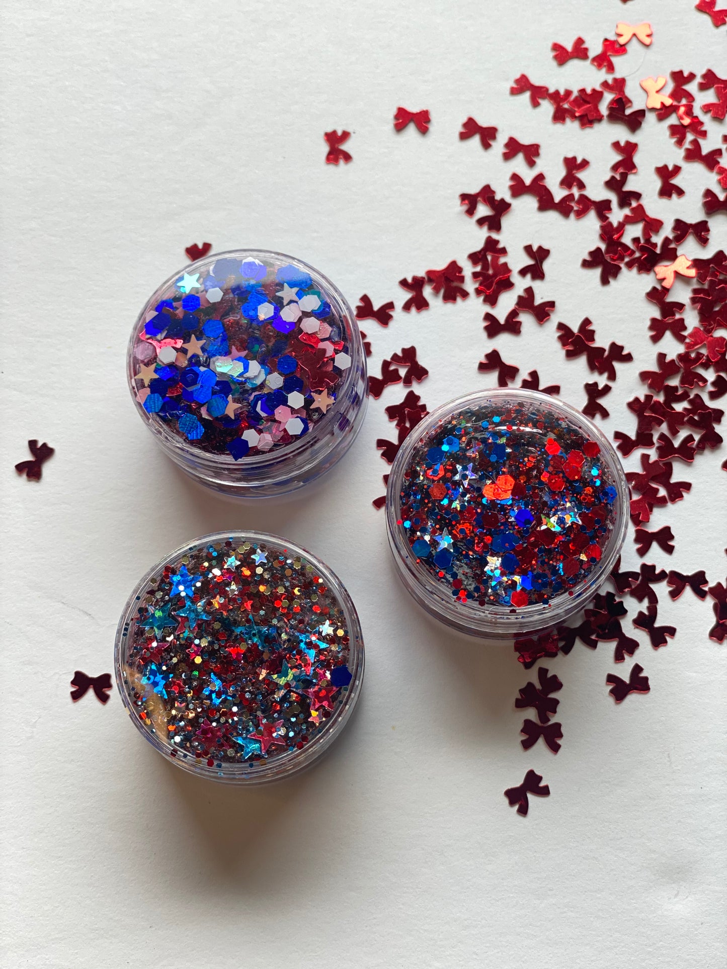 Hair Glitter: Red, White, & Blue Glitter