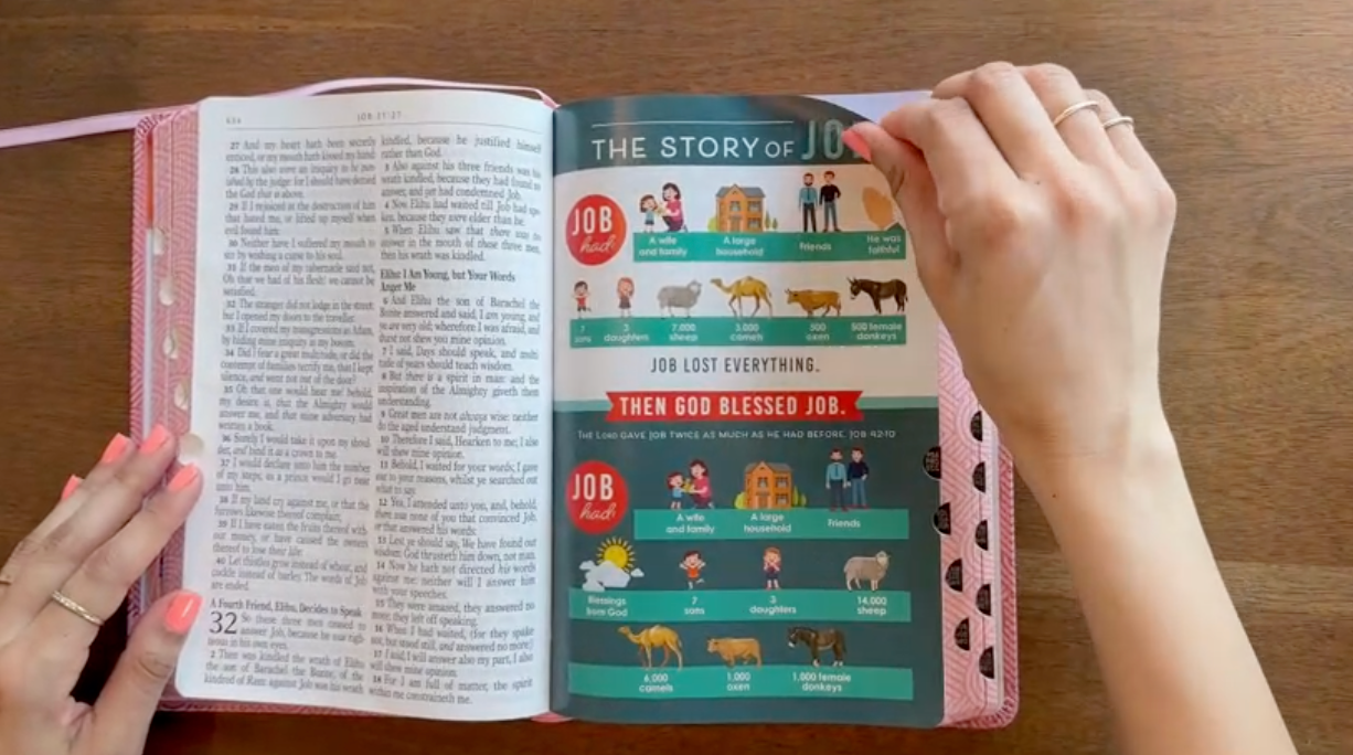 KJV Kids Pink Faux Leather Bible