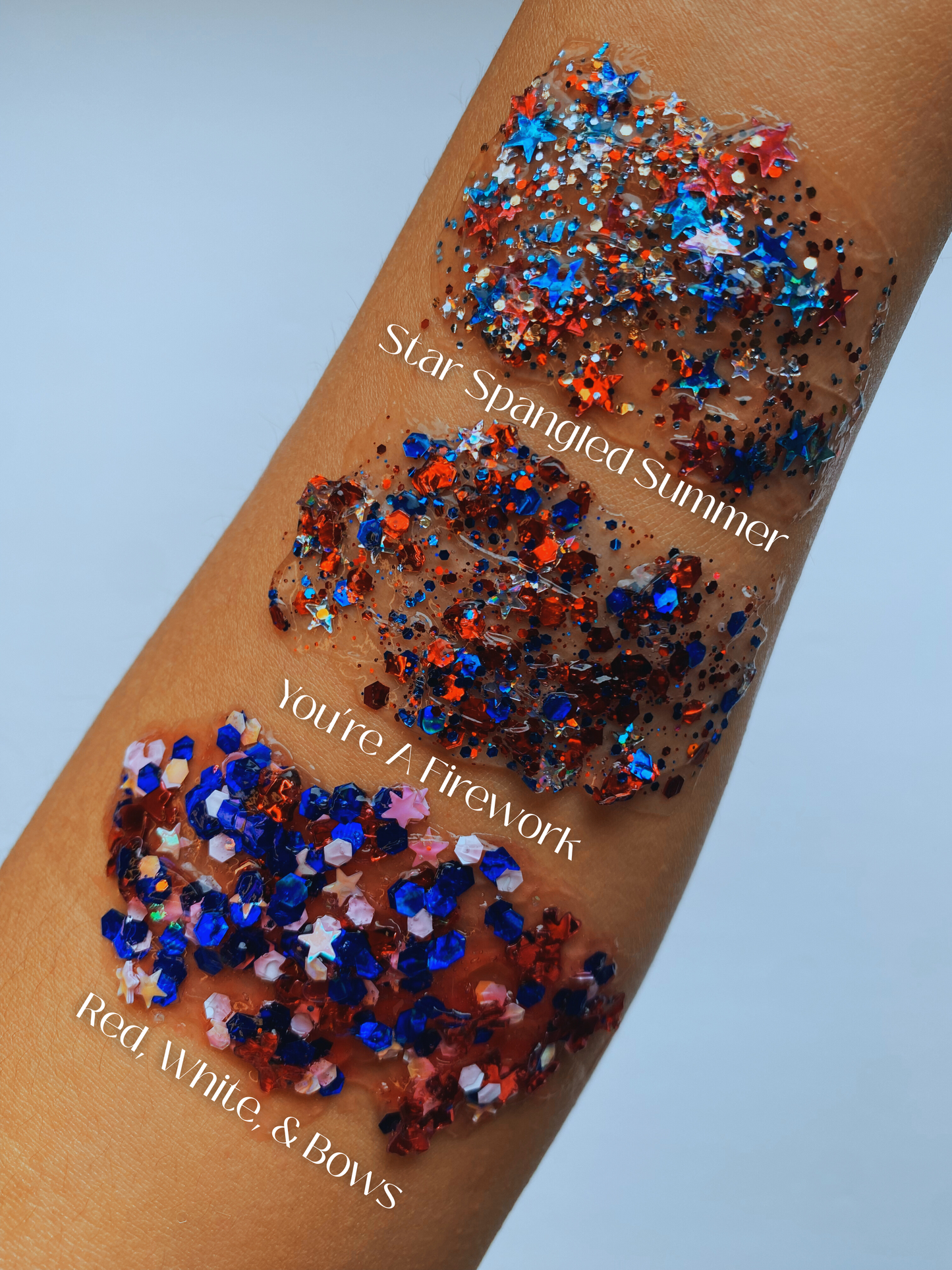 Hair Glitter: Red, White, & Blue Glitter