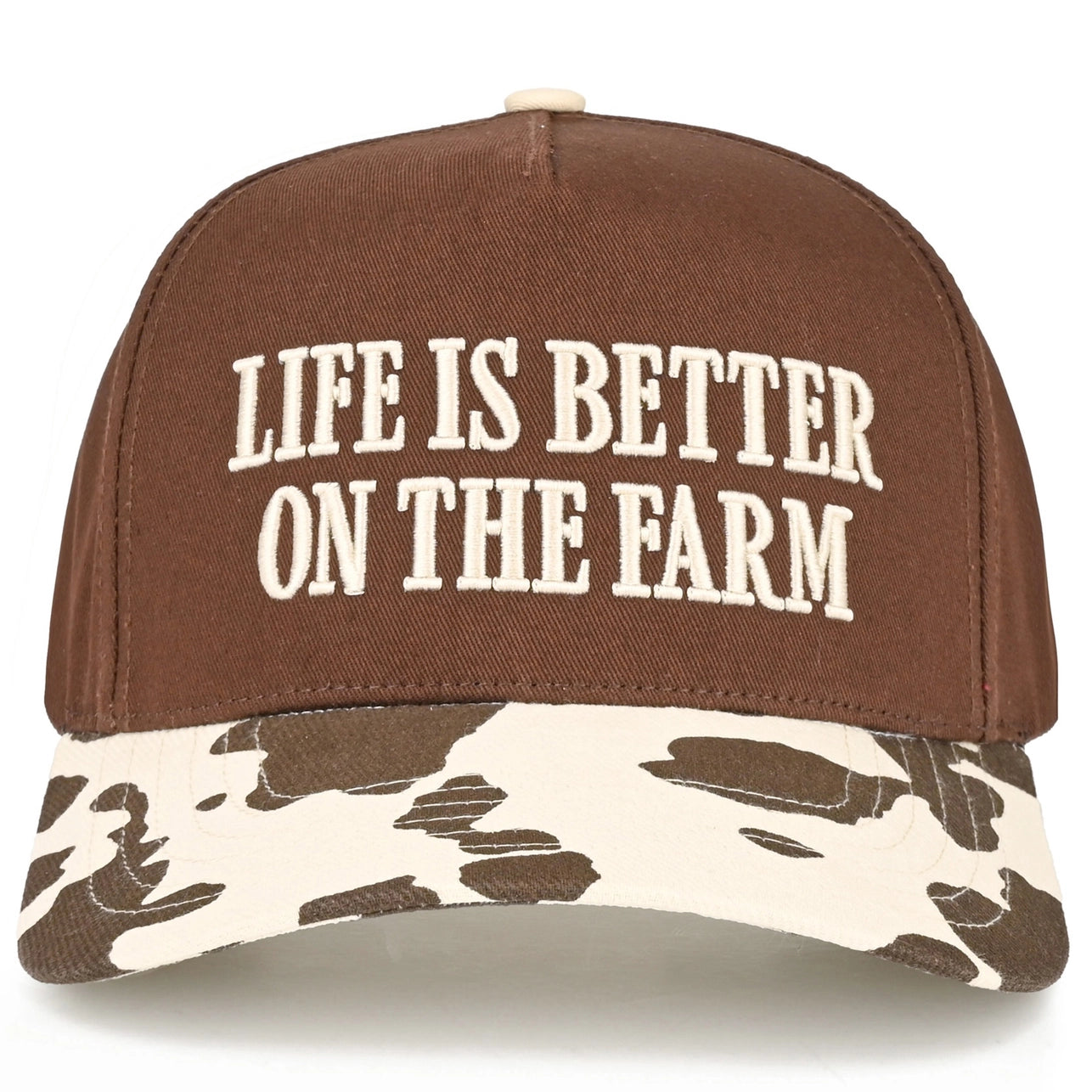 Life is Better on the Farm Embroidered Snapback Trucker Hat