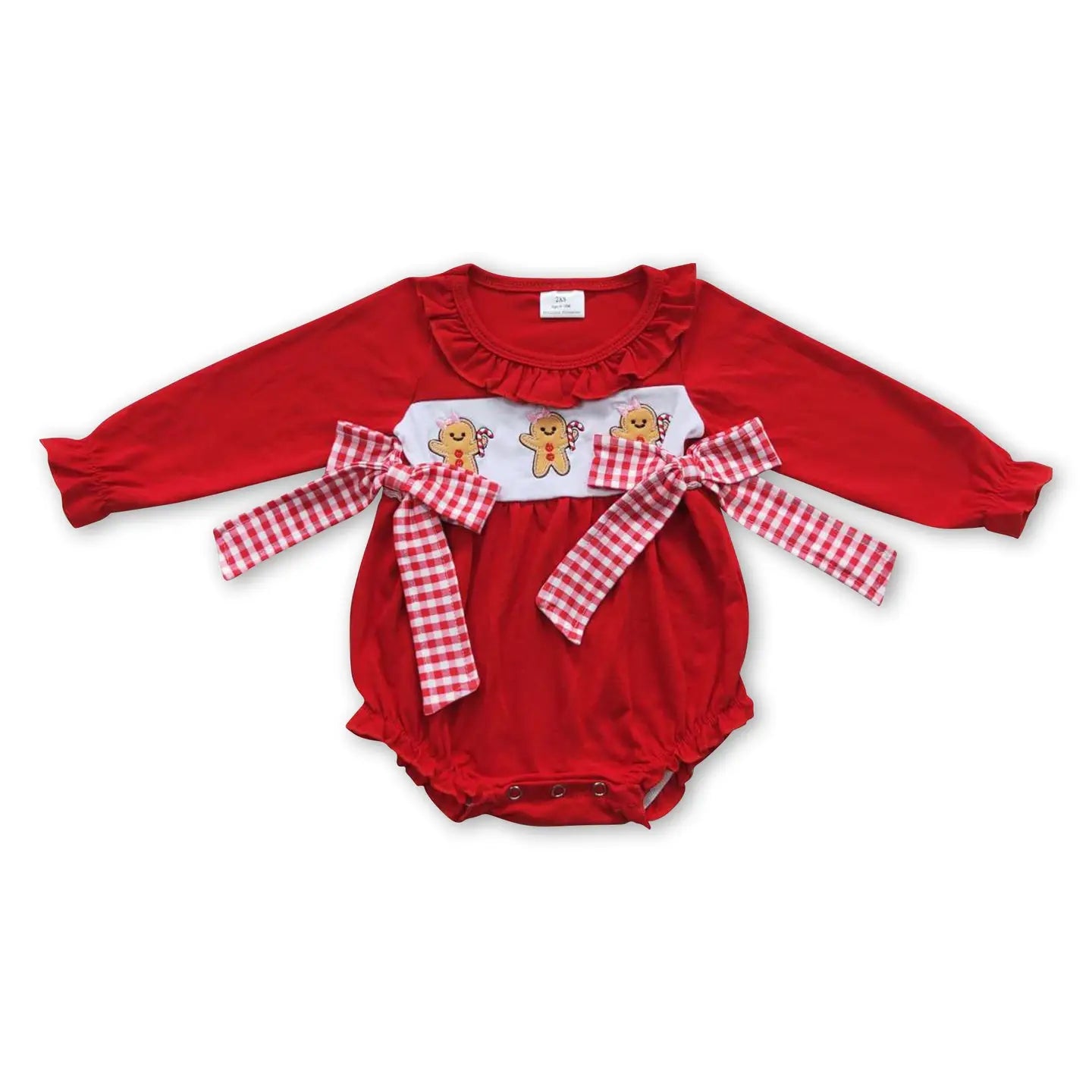 Gingerbread Bows Romper