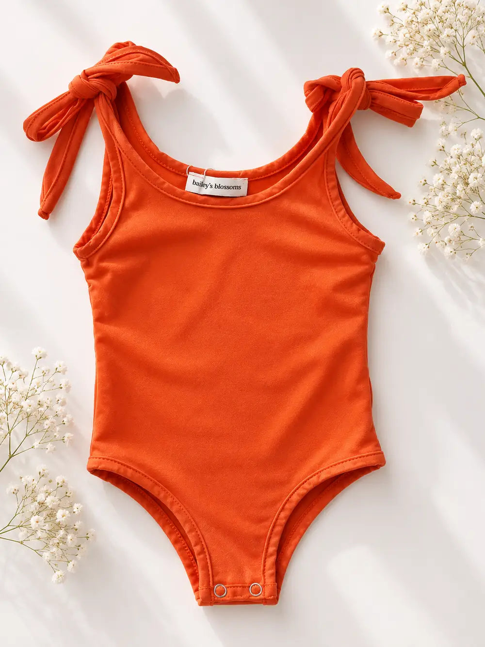 Soft Terracotta Tie Shoulder Tank Leotard
