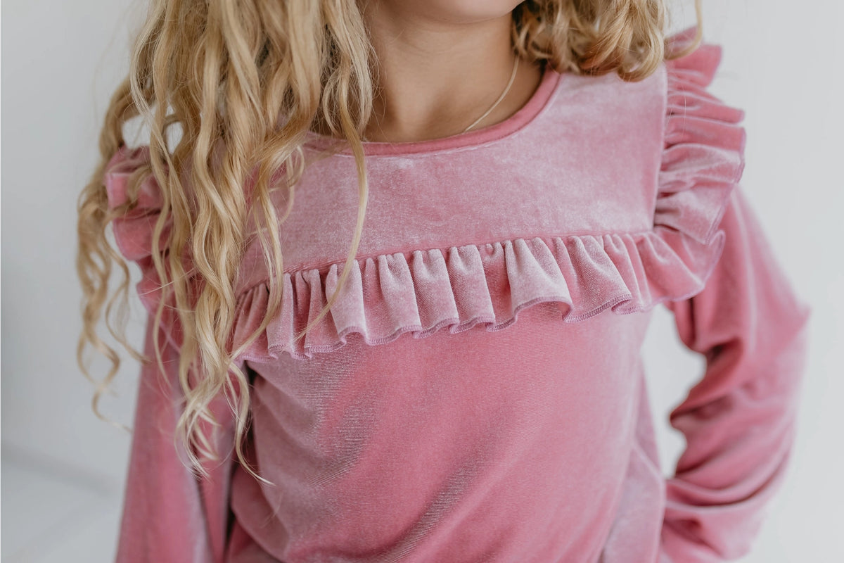Pink Velvet Holiday Pant Set