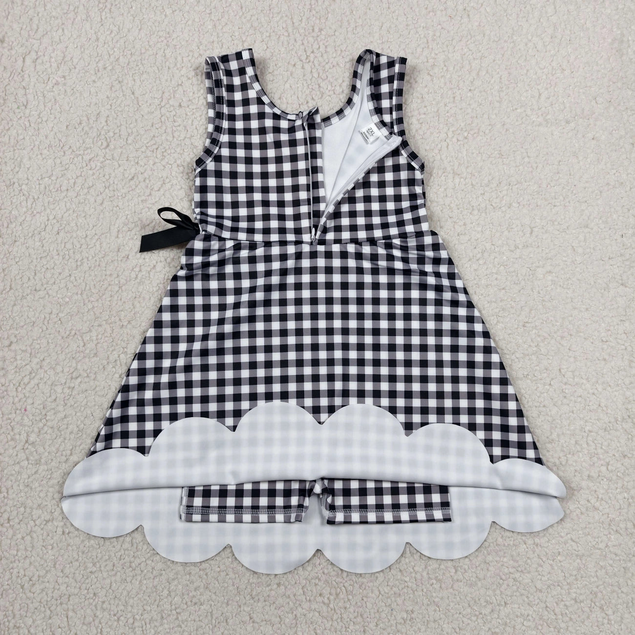 Scallop Gingham Active Dress - CLOSES 7/6