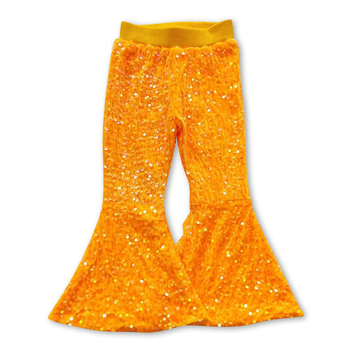 Orange Sequin Flares