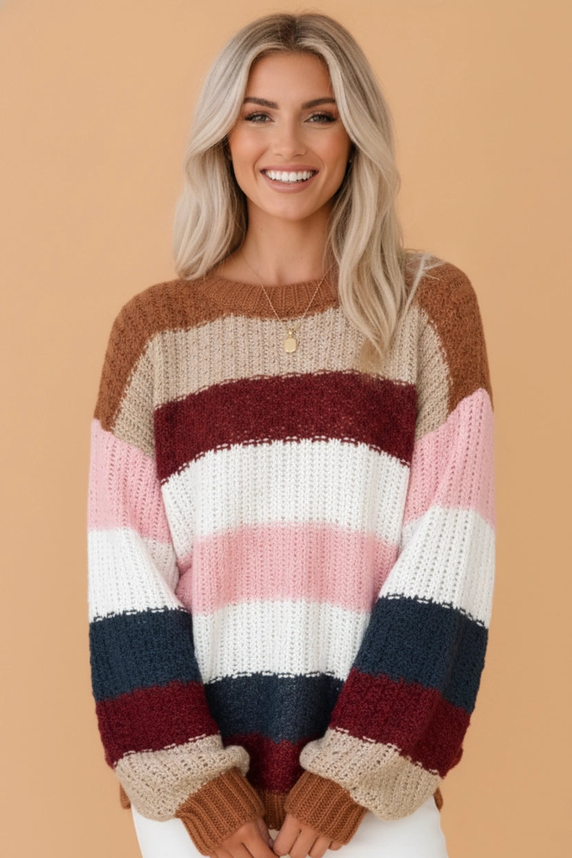 Stripe Chunky Knit Sweater