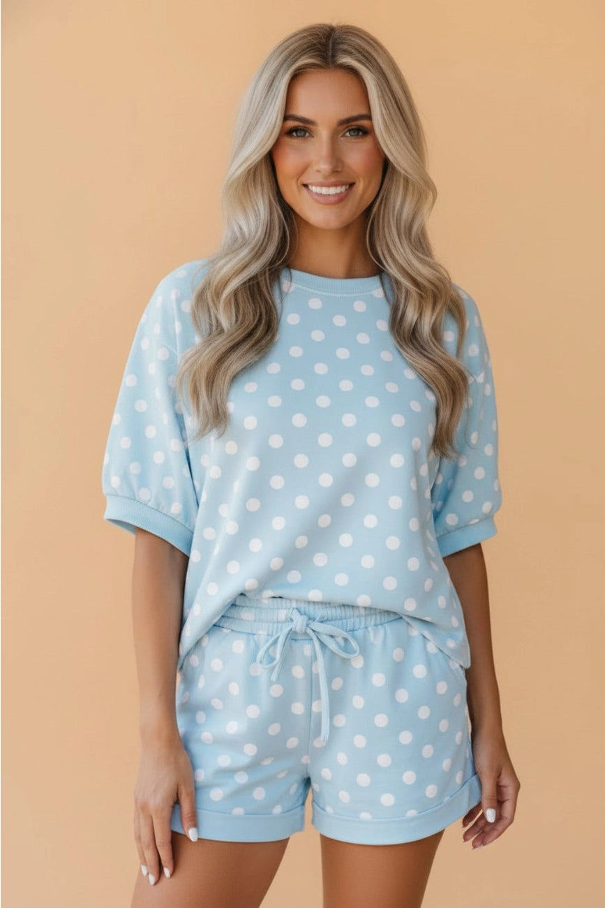 Sky Blue Oversized Lounge Set