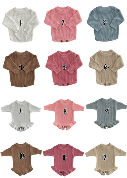 Personalized Knit Sweater Romper — CLOSES 7/16