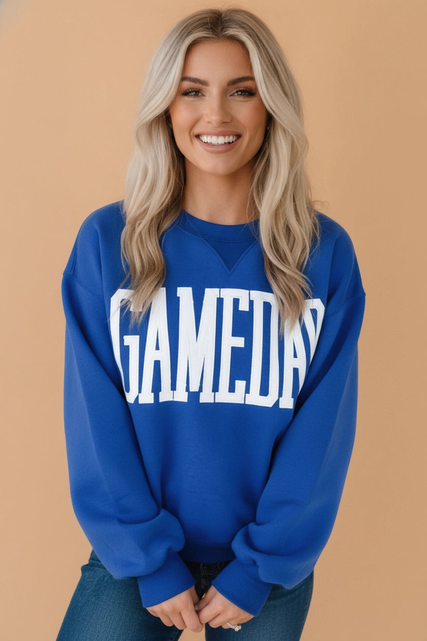 Gameday Patch Blue Sweatshirt