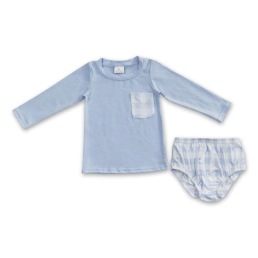 Light Blue Pocket Long Sleeve & Bummies