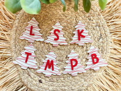 Christmas Cake Initial Clips - CLOSES 11/7