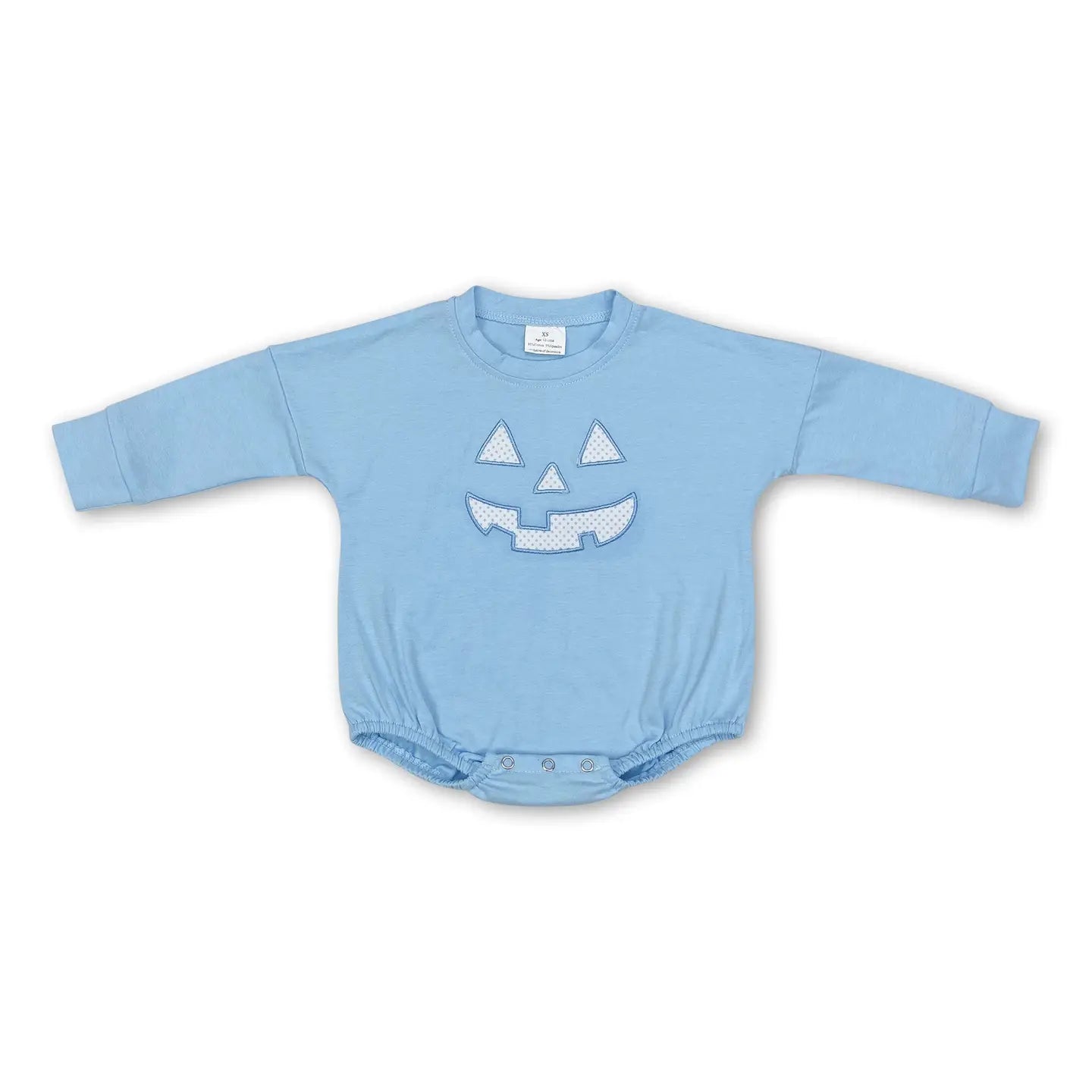 Blue Jack O'Lantern Bubble Romper