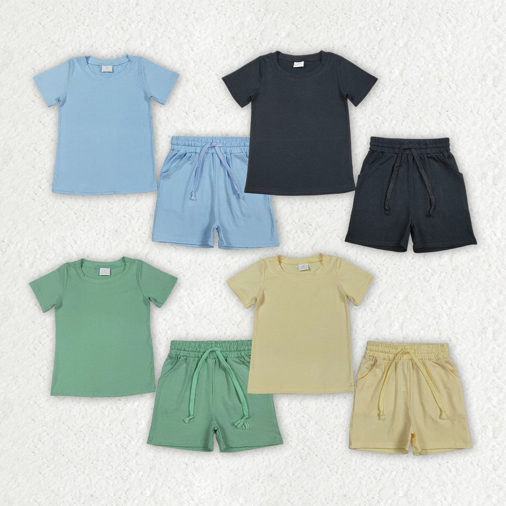 Boys Solid Summer Sets- CLOSES 7/6