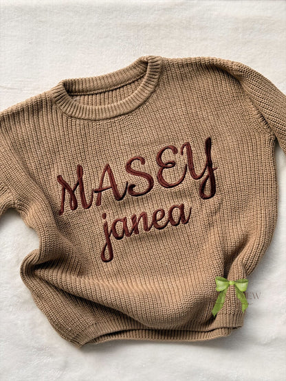 Custom Embroidered Sweater — CLOSES 10/4